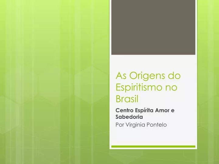 as origens do espiritismo no brasil