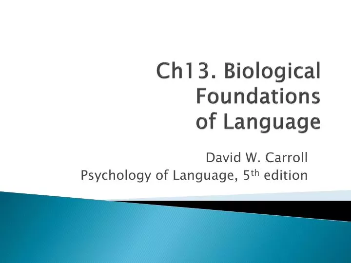 ch13 biological foundations of language