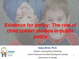 Evidence for policy: The role of child cohort studies in public policy