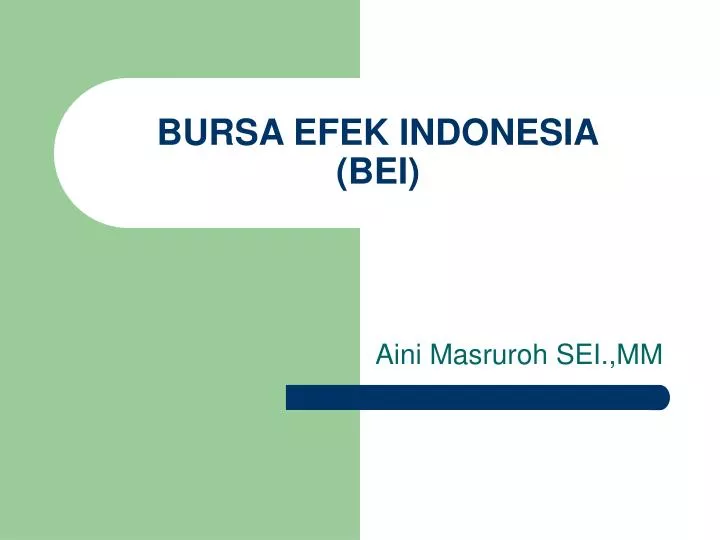 bursa efek indonesia bei