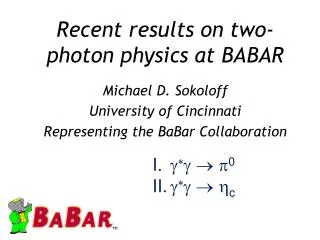 Recent results on two-photon physics at BABAR