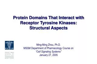 Protein Domains That Interact with Receptor Tyrosine Kinases: Structural Aspects