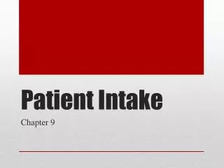 Patient Intake