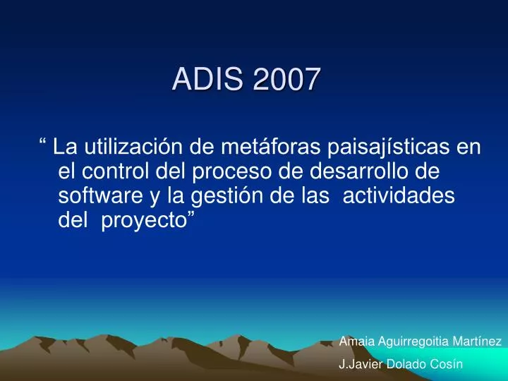 adis 2007