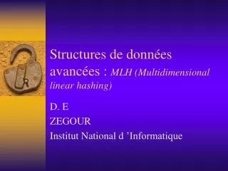 structures de donn es avanc es mlh multidimensional linear hashing