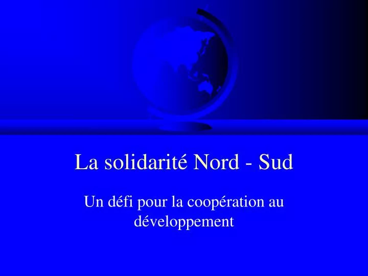 la solidarit nord sud