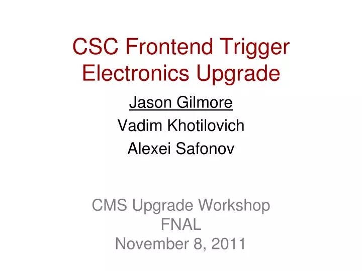 csc frontend trigger electronics upgrade