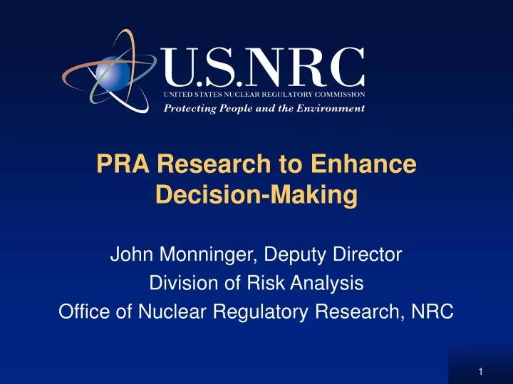 pra research to enhance decision making