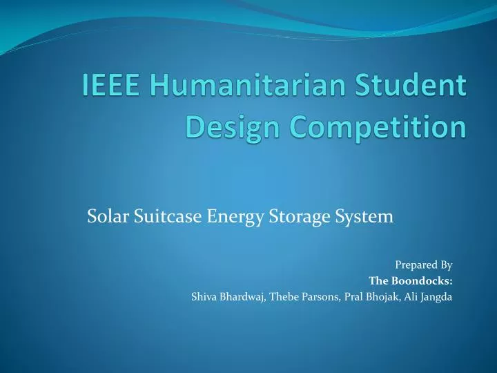ieee humanitarian student design competition
