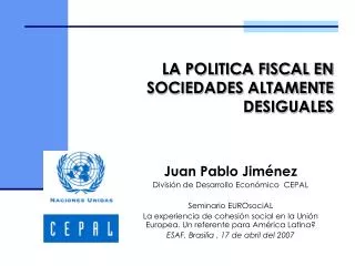 la politica fiscal en sociedades altamente desiguales