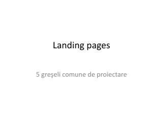 landing pages