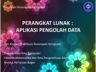 perangkat lunak aplikasi pengolah data
