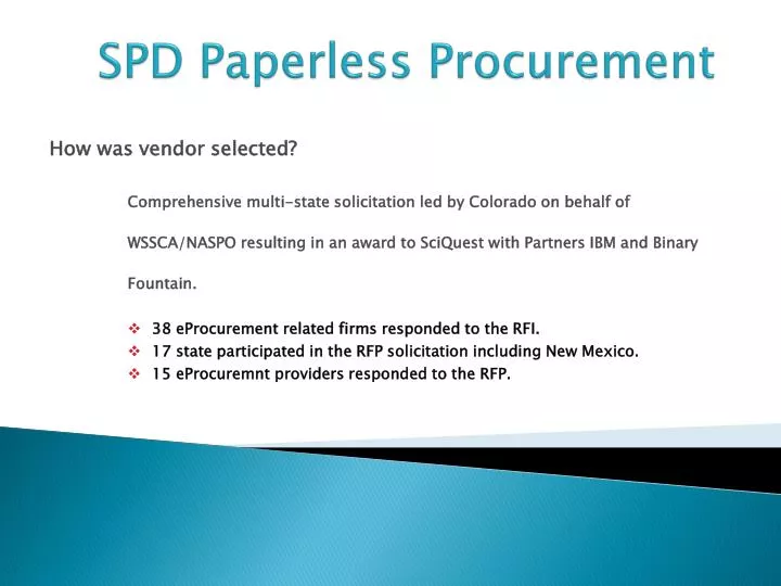 spd paperless procurement