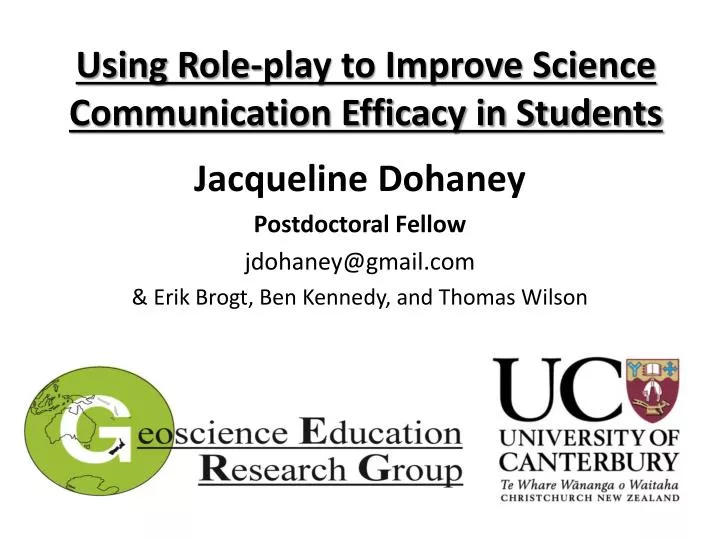 using role play to improve science communication efficacy in students