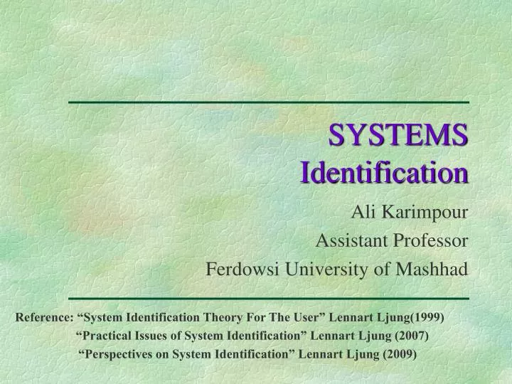 systems identification