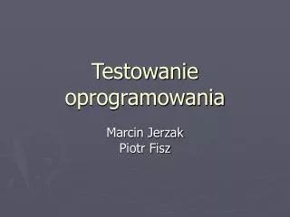 testowanie oprogramowania