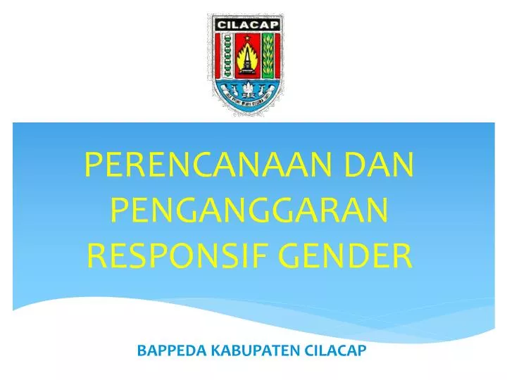 perencanaan dan penganggaran responsif gender