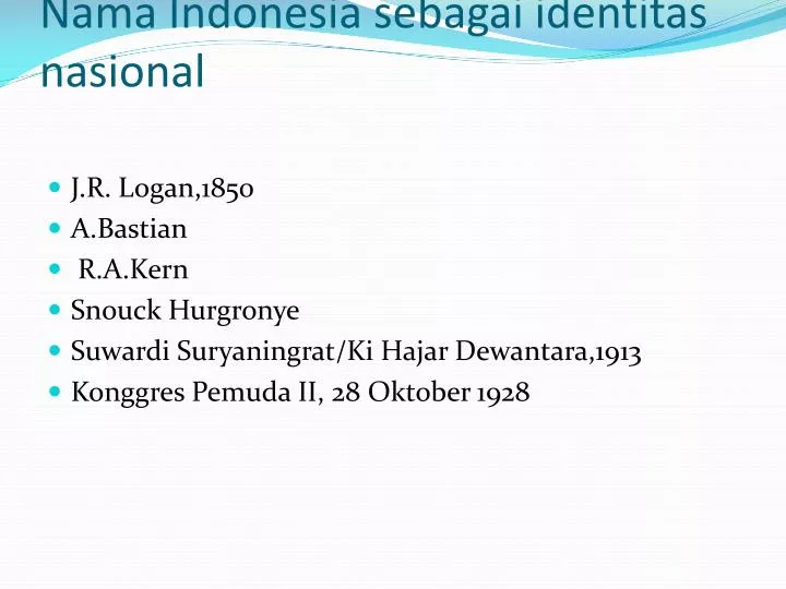 nama indonesia sebagai identitas nasional