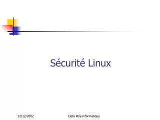 s curit linux