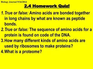 True or false: Amino acids are bonded together in long chains by what are known as peptide bonds.