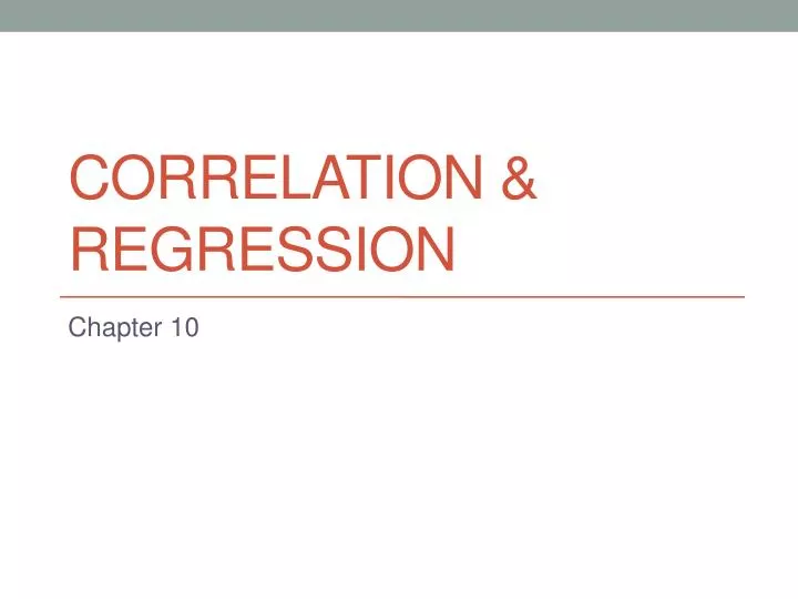 correlation regression