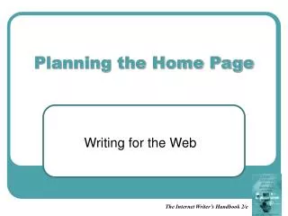 Planning the Home Page