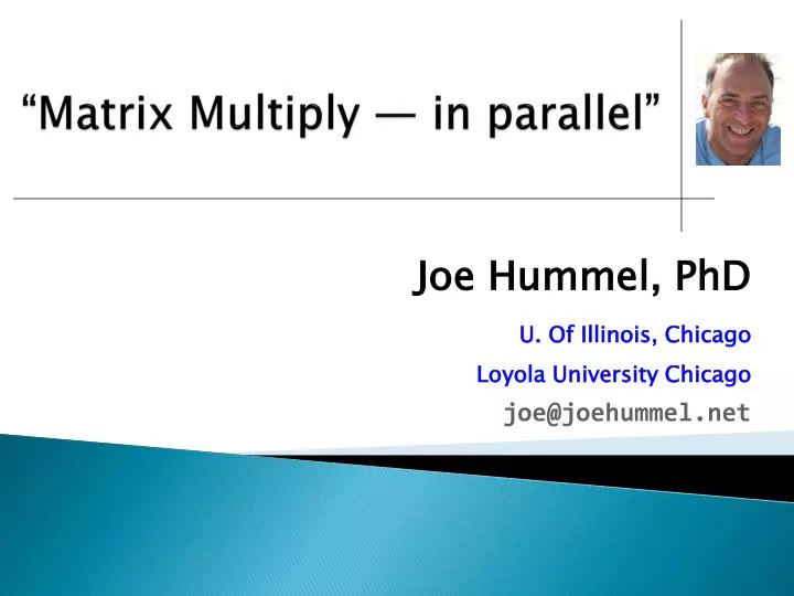 matrix multiply in parallel