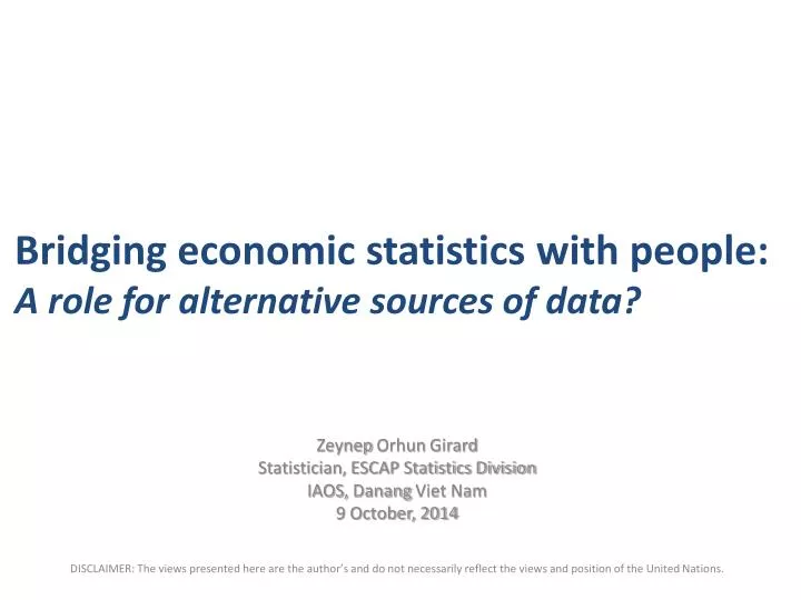 bridging economic statistics with people a role for alternative sources of data