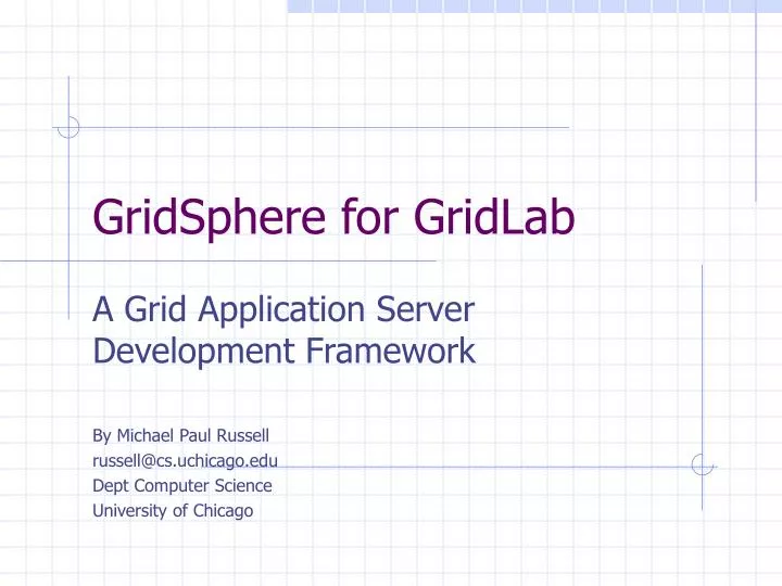 gridsphere for gridlab