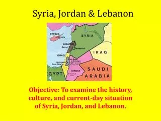 Syria, Jordan &amp; Lebanon
