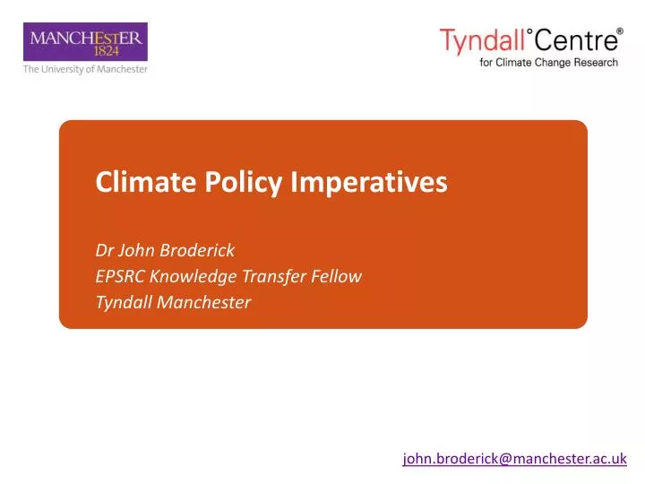 climate policy imperatives