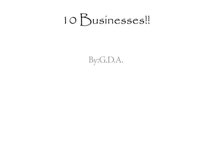 10 businesses