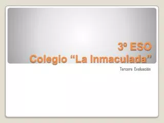 3 eso colegio la inmaculada
