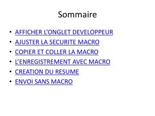 sommaire