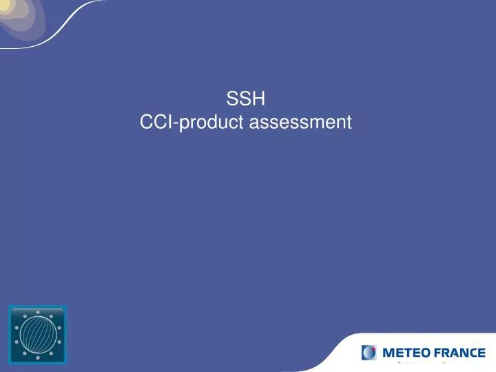 ssh cci product assessment