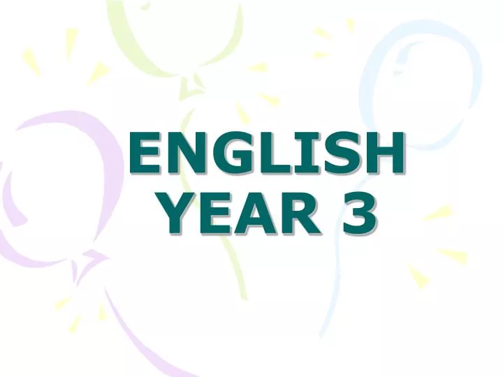english year 3
