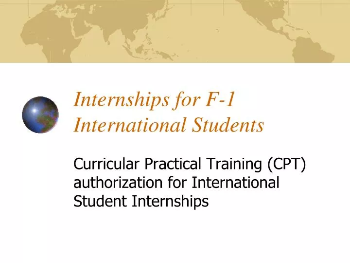 internships for f 1 international students