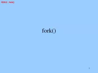 fork()