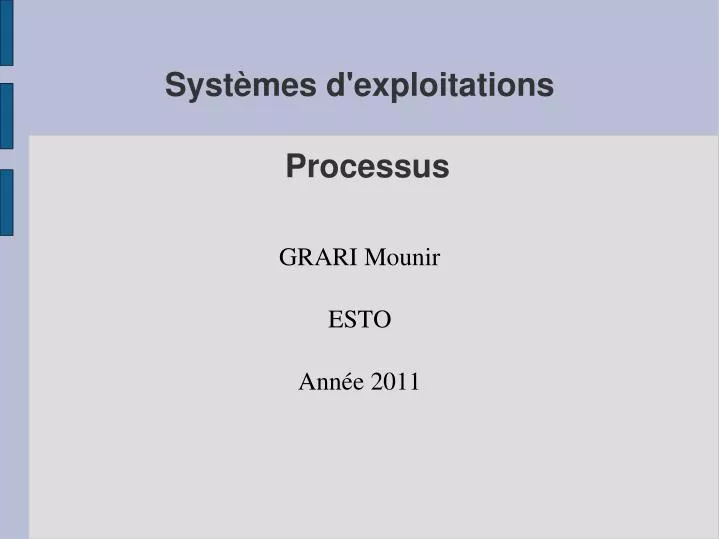 grari mounir esto ann e 2011