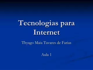 tecnologias para internet