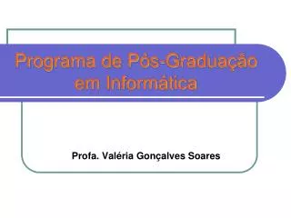 programa de p s gradua o em inform tica