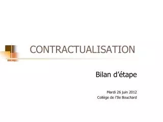 contractualisation