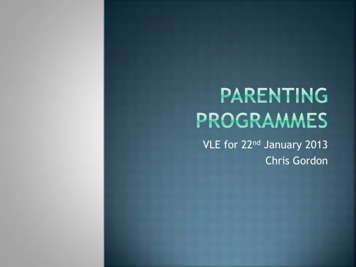 parenting programmes
