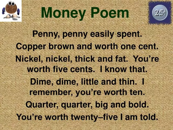 money poem