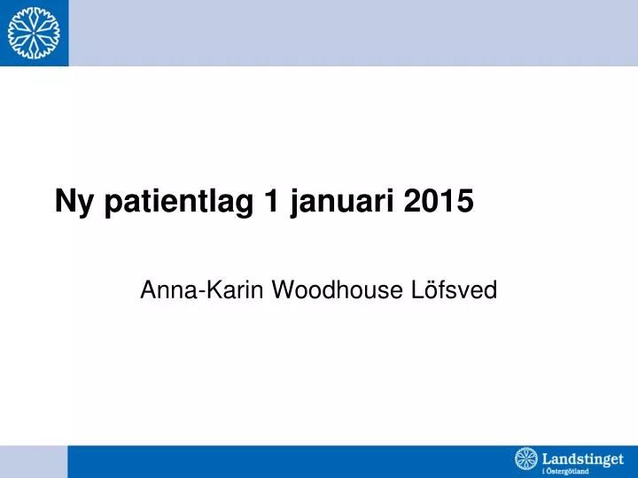 ny patientlag 1 januari 2015