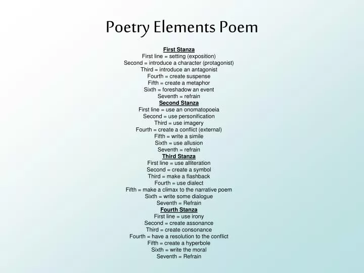 poetry elements poem