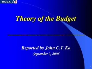 Theory of the Budget