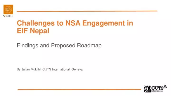 challenges to nsa engagement in eif nepal findings and proposed roadmap