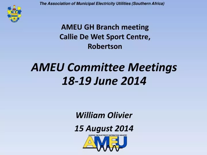 ameu committee meetings 18 19 june 2014