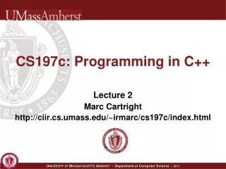 CS197c: Programming in C++